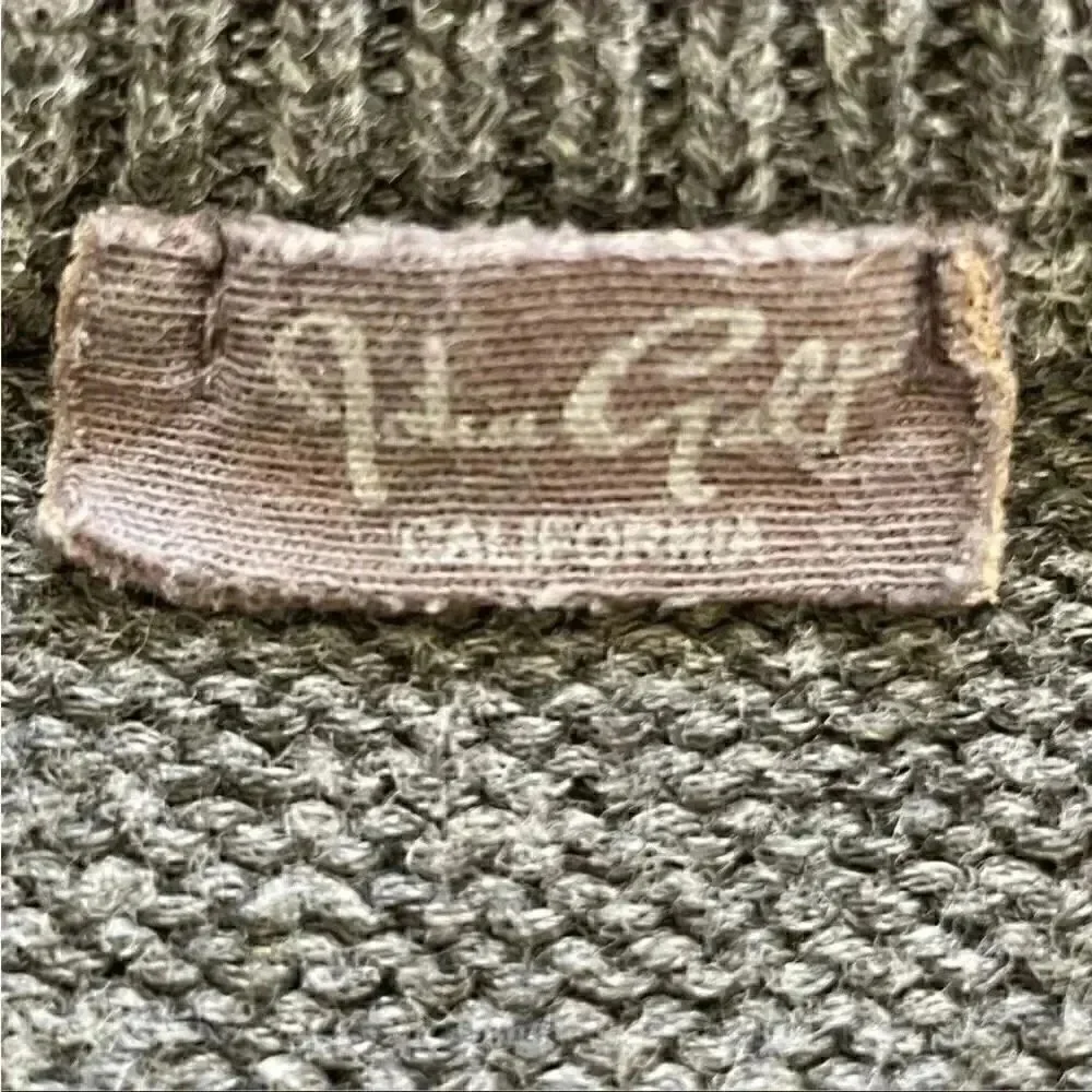John Galt California Cotton Blend Grey Argyle Golf Long Sleeves Men’s Sweater M